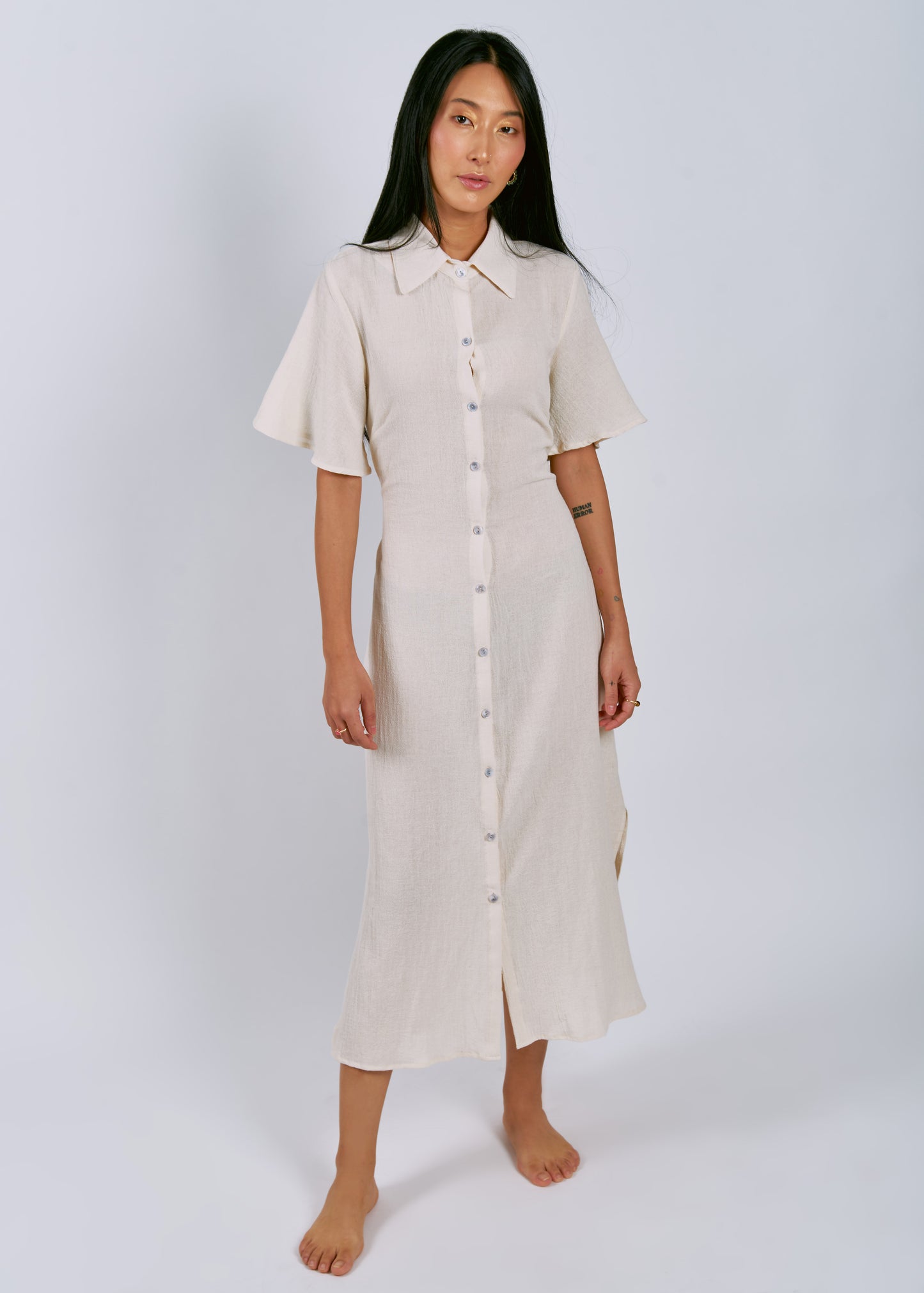 Vestido Elva Hueso