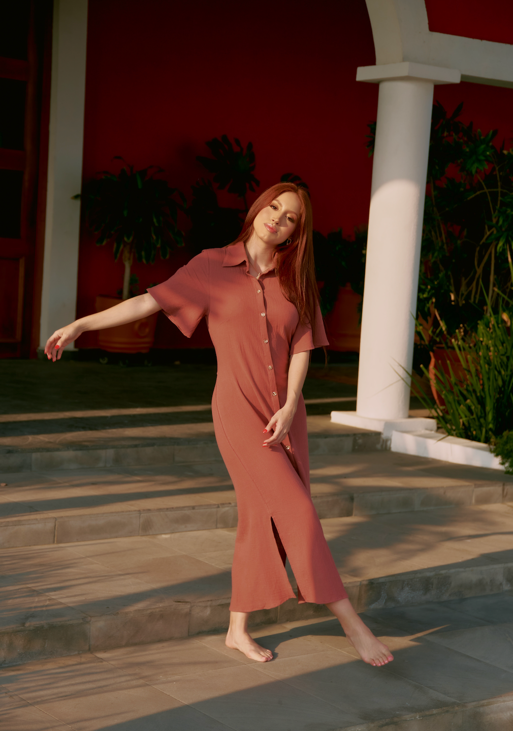 Vestido Elva Rosa